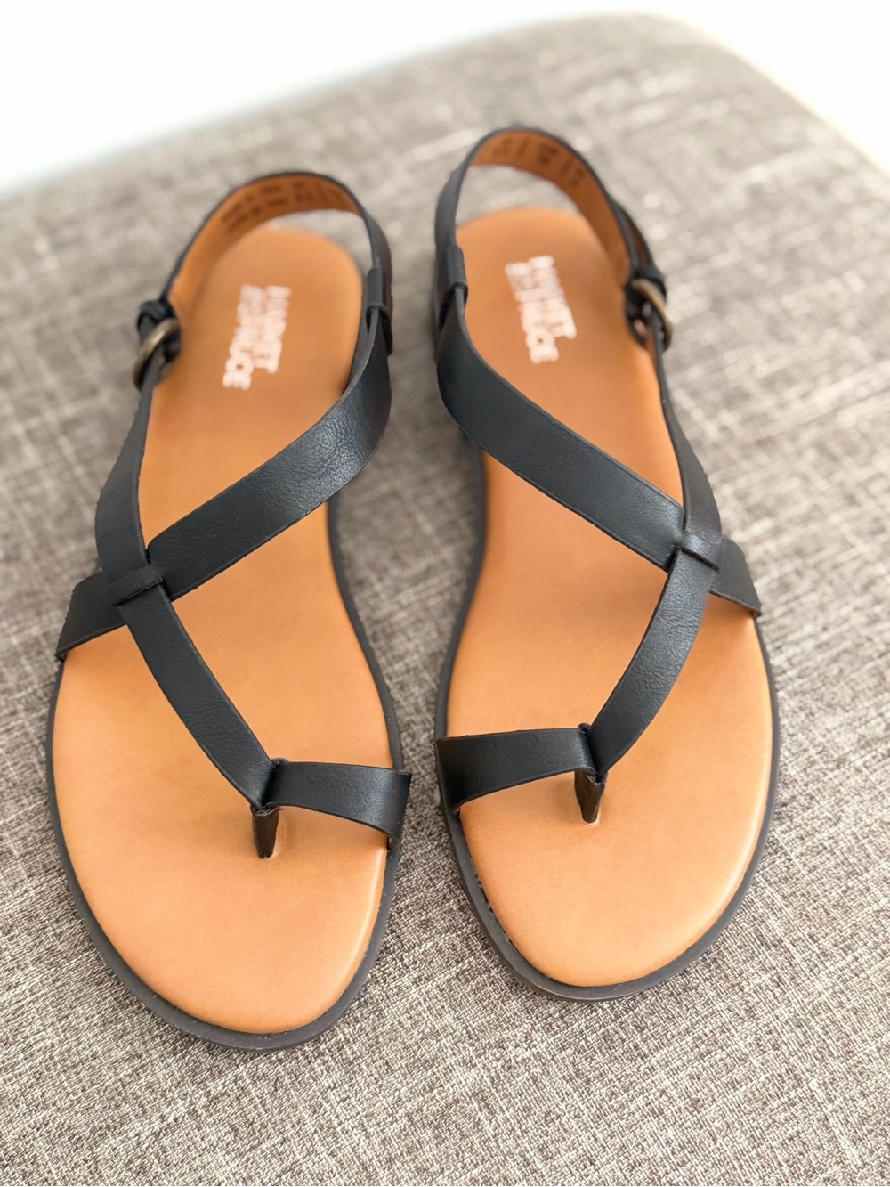 Market & Spruce Black Sandals nwot